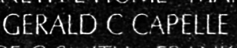 Capelle's name engraved in the Wall
